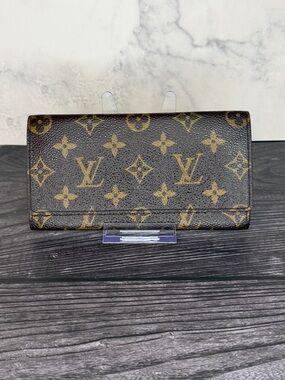Louis Vuitton Monogram Long Bifold Wallet | Vintage | LV Checkbook Wallet